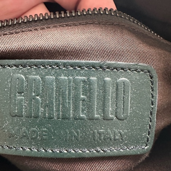 Granello by PRADA Leather Shoulder Bag Made in Italy green - Picture 4 of 13